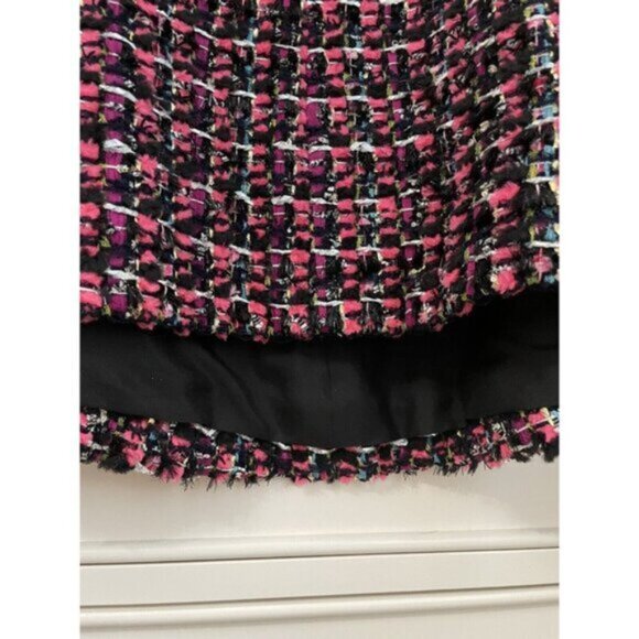 Chanel -Pink Tweed High-Low Hem Flare Mini Skirt. Sz. FR 40 - Picture 7 of 14